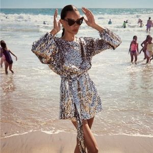 Zara sequin mini dress